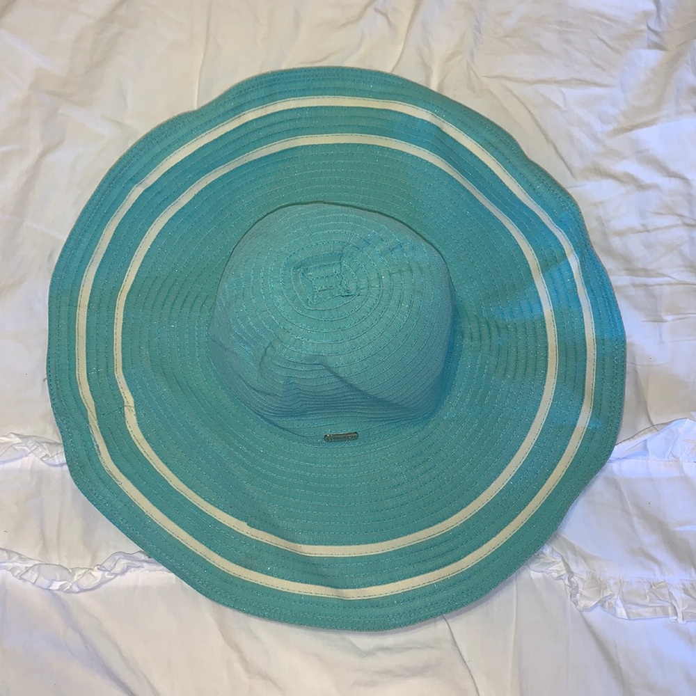 NWOT Calvin Klein teal sun hat